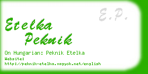 etelka peknik business card